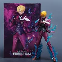 CKandJT Studio One Piece Sanji Figura de Anime Can be Base can be move PVC Combat Mode 25cm Collect Mode ornament Toys Presents No box blue