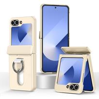 Samsung Galaxy Z Flip7 dėklas su žiedu vidinei ašiai, kortelių laikikliu ir apsauga nuo kritimo, suderinamas su Z Flip6 Samsung Z Flip 8 skaidri