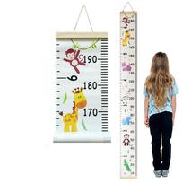 2M aukščio vaiko augimo lentelė, kabinama ant sienos, nuimama augimo lentelė, augimo liniuotė, animacinių paveikslėlių raštas, aukščio matavimo liniuotė orange