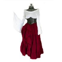 Moteriška Gotikinė Cosplay Retro ilgio suknelė iki grindų M violetinė