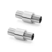 2pcs Stainless Steel Magnetic Clasp 6mm Hole Magnet Clasps Buckle For DIY Handmade Jewelry Making Leather Cord Bracelet Supplies Length 24mm Hole 6mm white