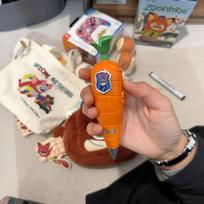 Ballpoin Tzootopia With Carrot Recorder Animation Judy Nick Compact Recorder Animation Ballpoint Pen Stationery orange