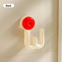 Bathroom Slippers Holder - Suction Cup Type, Hole-free Mounting, Wall-mounted Drip Tray Holder, Hook for Storage Rack raudona