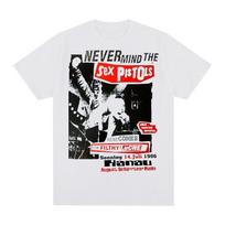 Sex Pistols Vintage Tshirt Punk Band Rock Sid Vicious Classic Cotton Unisex T Shirt New Tee Tshirt Womens Tops S black
