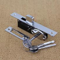 Aluminum alloy sliding door Hook lock, Stealth lock,Cross key, For Wooden door,Framed glass door,strong, durable,Door hardware Straight tongue