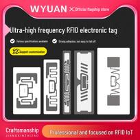RFID UHF Long-Range Flexible Adhesive Tag with ISO18000-6C Chip Wet Inlay / 73*21mm black