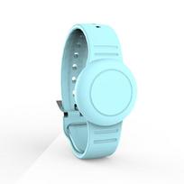 Silicone Kid Wristband for Apple Air Tag Lightweight GPS Tracker Holder white
