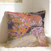 Gustav Klimt Art Pillow Cover  Kawaii Pillow Case For Chair Sofa Home Decor Soft Pillowcases Birthday Gift 30X30CM gray
