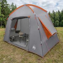 Cabin Tent Gray and Orange 210 x 210 x 138 cm Polyester