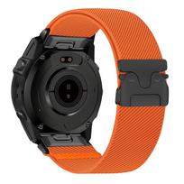 Quick Release Watch Strap For Fenix 8 7 6 5 43mm 47mm 51mm Elastic Woven Breathable Sweatproof Metal Buckle Fitness Band 20mm black