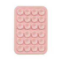 Silicone Suction Cup Phone Case Mount - Double-Sided Hands-Free Strong Holder For Iphone Android For Car Mirror Kitchen Bathroom A6 pink