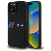 BMW BMHMP16X23SAXK iPhone 16 Pro Max 6.9  black/black hardcase Silicone Middle Stripe MagSafe
