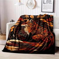 Cozy Maple Fox Throw Blanket - Soft, Flannel for All Seasons - Ideal for Couch, Bed, Office Naps & Outdoor Picnics 75X95CM brown