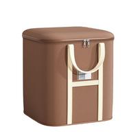 Large Capacity Quilt Clothes Storage Bag Waterproof Dust-proof Clothes Storage Bags with Handle Folding Luggage Organizer M brown