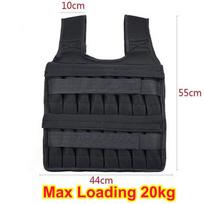 Adjustable Workout Weighted Vest,20KG Training Fitness Weighted Jacket,for Strength Endurance Running,Not Included Steel Plate black