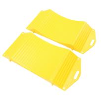 1 Pair Wheel Tire Saver Ramps Anti Slip Pad All Season Durability HDPE for Sports Cars SUVs Campers Trailers Trucks RVs yellow