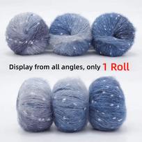 50g Fur Yarn Colorful Super Soft Knitting Yarn DIY Fluffy Crochet Yarn for Making Sweaters Shawls Blankets Handicrafts gray