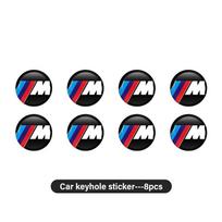 8 vnt. Automobilio durų rakto užrakto skylės lipdukas Rakto skylutės apsauginis dangtelis BMW E93 F10 F20 F30 F40 F15 F25 F26 F31 F49 F86 M3 M5 X3 black