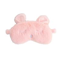 Animacinis gyvūnėlis pliušinis akių kaukė, blokuojanti šviesą miego akių kaukė, miela namų dienos miego akių kaukė One Size beige