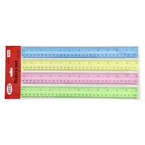 4Pcs 12Inch Clear Rulers Math Ruler Colorful Drawing Ruler with Inches Centimeters Scale for Drawing Drafting Measuring beige