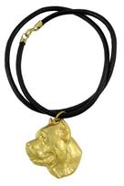 Cane Corso, Italian Cane Corso - necklace with a dog in a gift box, gold-plated pendant for a dog lover, striking jewelry by Art-Dog black