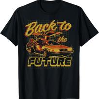 Back To the Future Vintage DeLorean Graphic T-Shirt T-Shirt S juoda