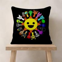 Game SSprunki fun  Personalized Pillow Dust Cover Bedroom Kids Party Decoration Pillowcase Birthday Children Gift 30x30cm gray