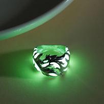 Vintage Luminous Dragon Rings Gothic Adjustable Men Rings Unique Boys Jewellery  Anillos resizable