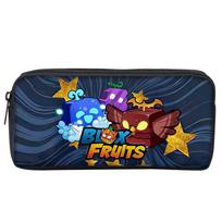 2024 Stylish Blox Fruits Pencil Case for Kids and Students – Trendy Stationery Organizer Single Layer blue