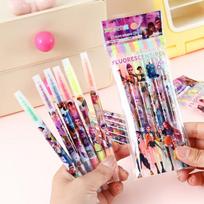 6 spalvų Kpop Demonas Medžiotojas Huntrix Dvigaliojo žymeklio rinkinys Greitai džiūstantis ir plonas galiukas, neprabėgantis žymeklis Anime kanceliarinės prekės pink