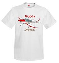 Robin DR400 (Raudona/Įdegio) Lėktuvo marškinėliai - Personalizuoti su jūsų N# XL white