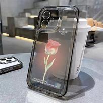 Clear Transparent Tulip Phone Case For IPhone 16e 13 11 12 14 15 17 Air 16 Pro Max 15 Plus Shockproof Cover Silicone Fundas iphone 17 Pro