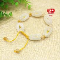 Hetian Jade Buddha Hand Bracelet with Certificate - Ethnic Style for Men and Women Ethnic Style beige