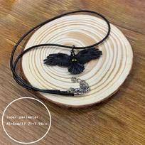 Unisex Punk Falcon Pendant Necklace Trendy Hip Hop Eagle Chain Jewelry Accessory for Men And Women black