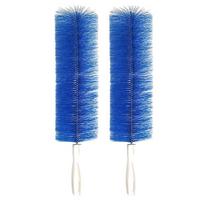 Yousheng 2Pcs Flexible Fan Dusting Brush Soft Bristles Bendable Fan Cleaner Flexible Non-Disassembly Cleaning Brush Dusting Tool mėlyna