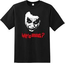 Why So Serious Joker Men's T-Shirt, Quality Printed Humorous Joker Tee XXXXL black