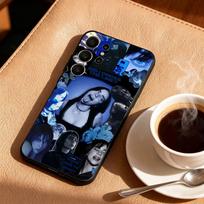 SINGER B-Billie E-Eilish Blue Vibe  Phone Case For Samsung S25,24,23,22,30,21,10,9,Ultra,Plus,Lite,FE Black Soft Case Samsung S24 blue