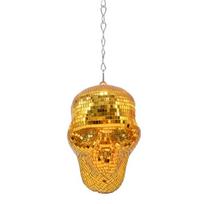 Mirrored Discos Balls Reflective Skull Head Hanging Ornament for Party Decors sidabras