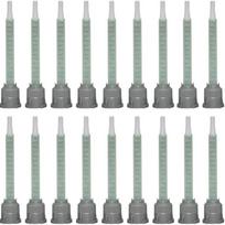 20 Pieces Epoxy Mixing Nozzle Tip Plastic Resin Mixer Adhesive Gun Applicatior for 50ml/1.7oz(1:1Ratio) gray