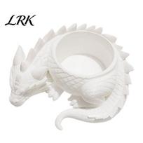 Dragon Design Planter 3D Printed Lying Flowerpot for Small Green Plants, Decorative Succulents Pot Ornament, Dark Style Figurine Home Office