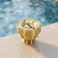 Water Jet Nozzle 3 Hole Brass Threaded Hardware for Landscapers, Pond, Pool