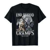 Funny Alpha Wolf Cringe Meme T-shirt End Period Cramps (I'm 6'2 BTW) Print Casual Loose Short XL gray