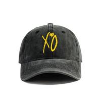 New 2025  XO The Weeknd Baseball Cap Distressed Hats Cap Men Retro Outdoor Summer Adjustable Dad Hat  Fashion One Size black