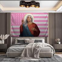 America L-Lady Gaga Singer USA Flag For Garden Flags Party Living Room Home Balcony Wall Decor Banner Bedroom Tapestry Outdoor 100X70CM