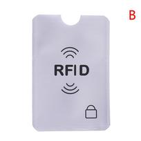 10Pcs Credit Card Protector Secure Sleeve Rfid Blocking Id Holder Foil Shield B white