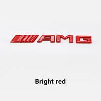 3D ABS AMG Center Console Emblem Badge Sticker For Mercedes Benz C63 E63 W204 W205 W212 W213 Red Black Silver Decals Accessories VI1 For AMG raudona