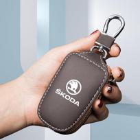 Leather Car Key Case Cover for Skoda Superb A7 Kodiaq Octavia A8 2021 Leather Shell Fob Holder Keyless Accessories fsvr64 ruda