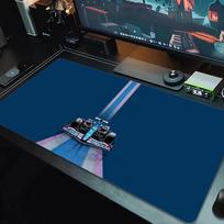 Alpine F1 Lace Solid Color Mouse Pad Large Gaming Table Cushion Non-slip Laptop Tablet Big Mousepad XXL Mat Mini PC Playmat With Lock edge_XIA 30cmx60cm(11.8x23.6inch) black