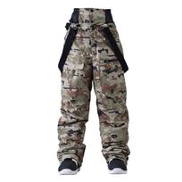 Men Women Snowboarding Pants Suspenders Ski Pants Windproof Waterproof Warm Couple Snow Trousers Waist Protection XS