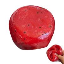 Handmade Watermelon Slushy Squishy Toy Soft Slow Rebound Stress Relief Squeeze Toy Realistic Fruit Simulation Model Gift raudona